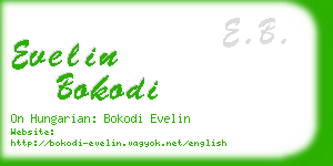 evelin bokodi business card